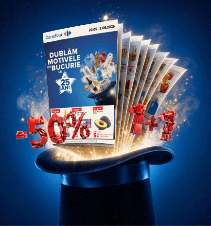 Dublăm motivele de bucurie – 50%