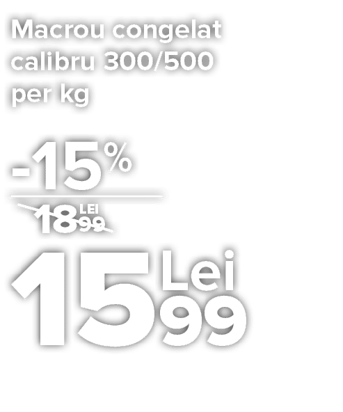 Macrou congelat calibru 300 500 per kg     