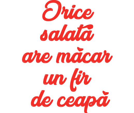 Orice salat  are m car un fir de ceap 