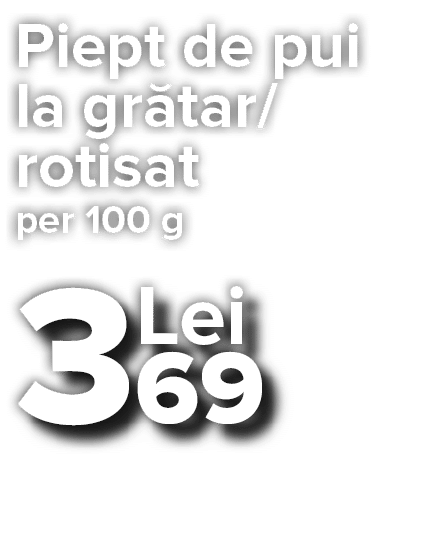 Piept de pui la gr tar  rotisat  per 100 g   