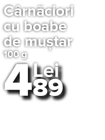 C rn ciori cu boabe de mu tar 100 g      