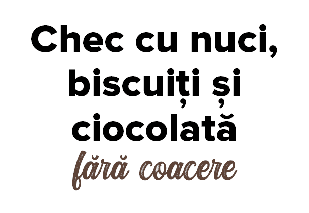 Chec cu nuci, biscui i  i ciocolat  f r  coacere