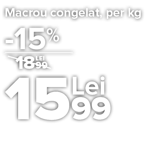 Macrou congelat, per kg     