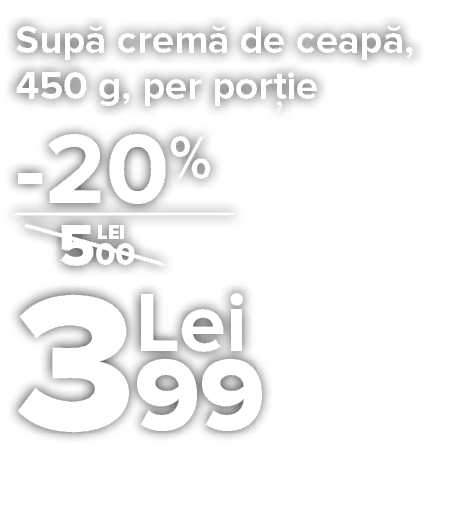 Sup  crem  de ceap , 450 g, per por ie     