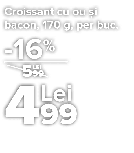 Croissant cu ou  i bacon, 170 g, per buc      
