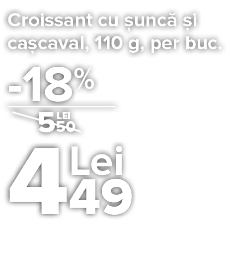 Croissant cu  unc   i ca caval, 110 g, per buc      