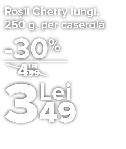Ro ii Cherry lungi, 250 g, per caserol      