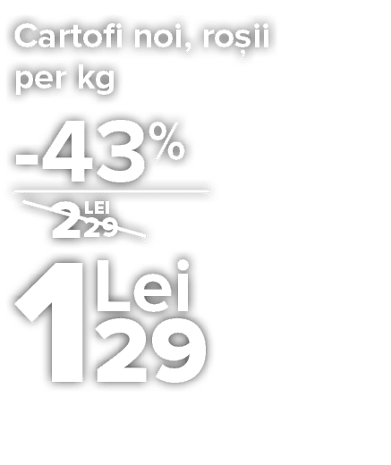 Cartofi noi, ro ii per kg     