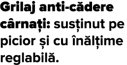 Grilaj anti-c dere c rna i: sus inut pe picior  i cu  n l ime reglabil  