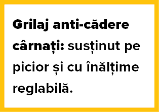 Grilaj anti-c dere c rna i: sus inut pe picior  i cu  n l ime reglabil 
