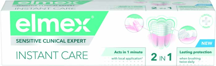 Pastă de dinți elmex Sensitive, Clinical Expert Instant Care, 75ml