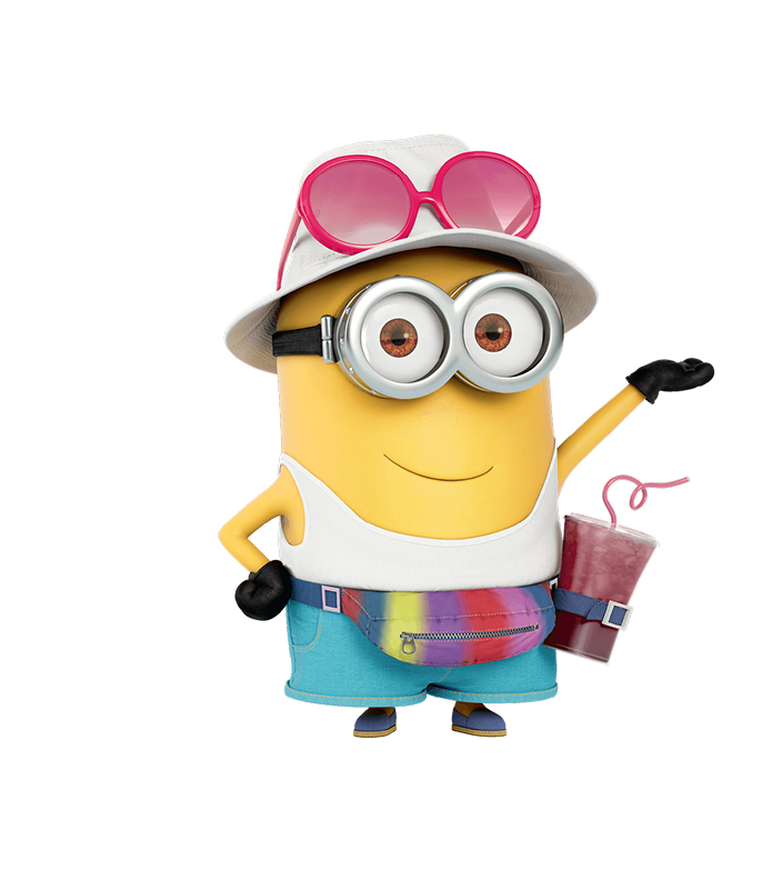 Minion îmbrăcat ca turist