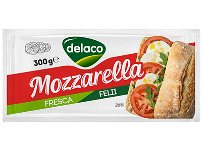 Mozzarella fresca, felii, Delaco, 300g