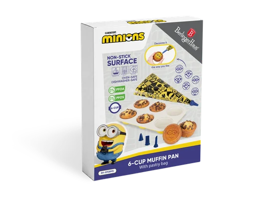 Set brioșe, tavă + posh Minionii